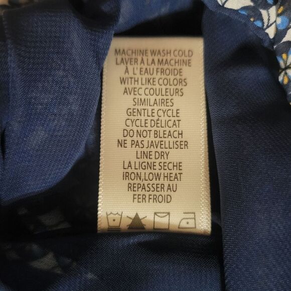 Max Studio Women's Navy Print Tank Blouse Top - Picture 12 of 13